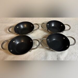 Cook's Essentials Stainless 500 Set of 4 Mini 5 inch Everyday Pans, Silver